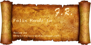 Felix Renáta névjegykártya