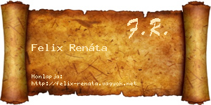 Felix Renáta névjegykártya